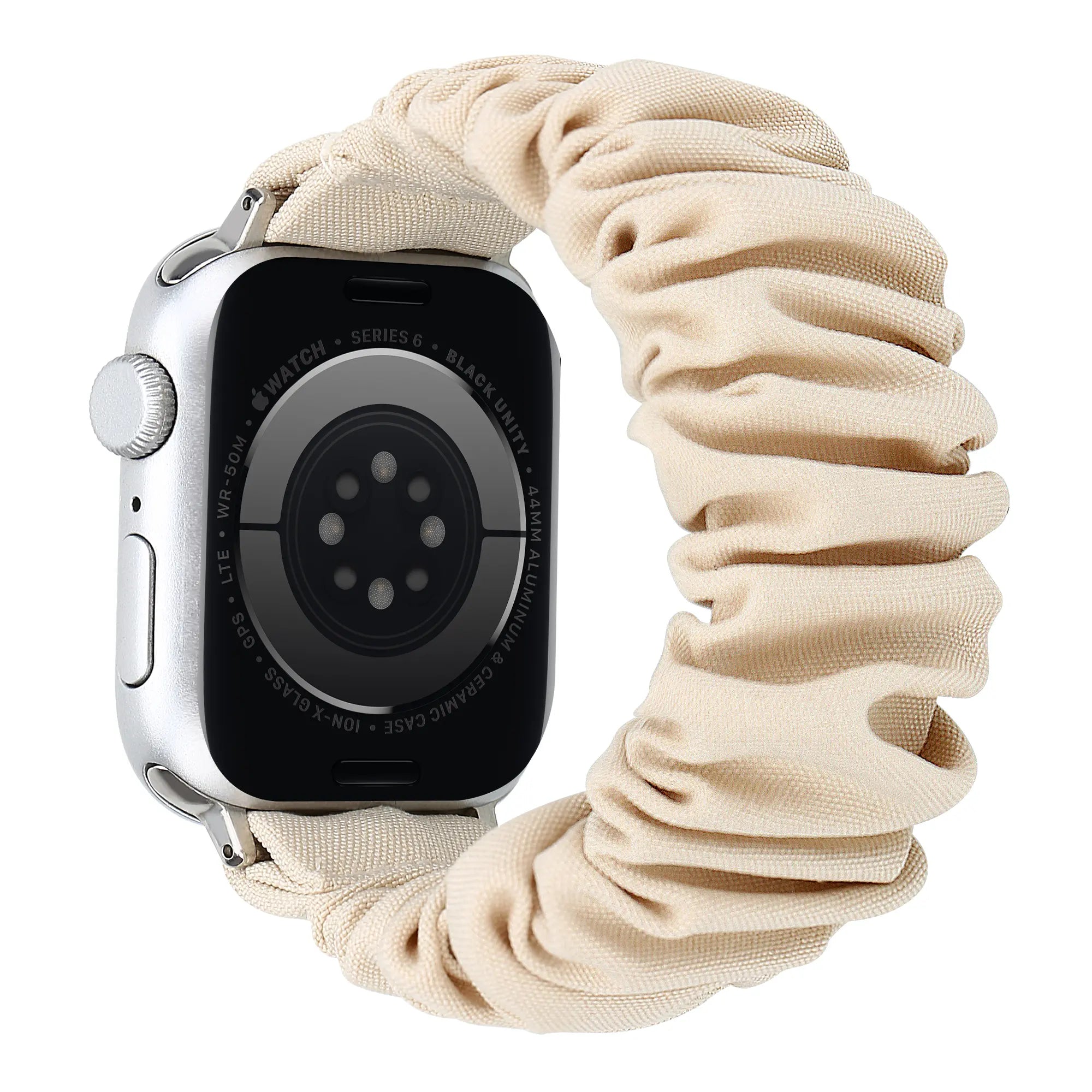 Apple Watch scrunchie bandje (sterrenlicht)