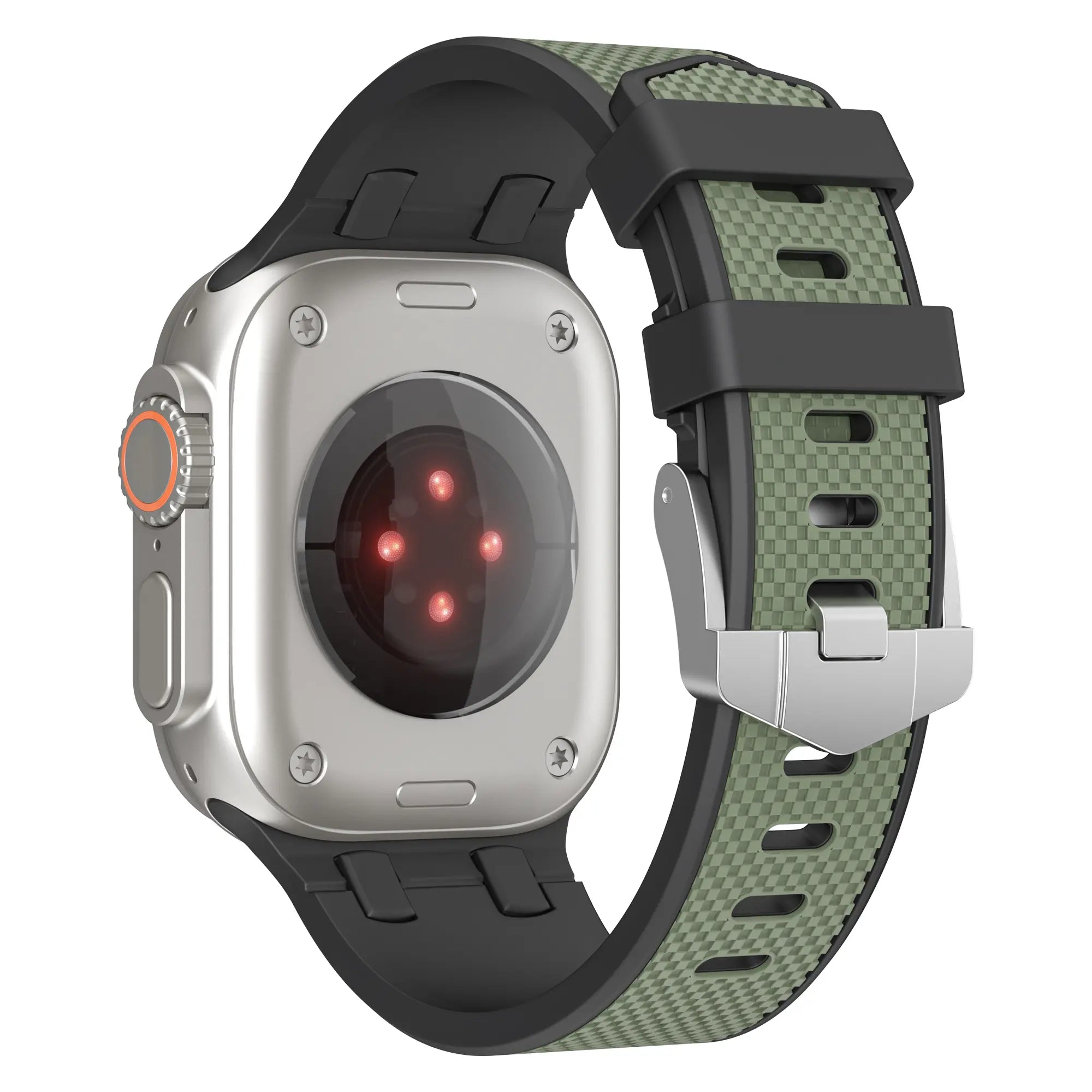 Apple Watch sport grain band (zwart/groen)