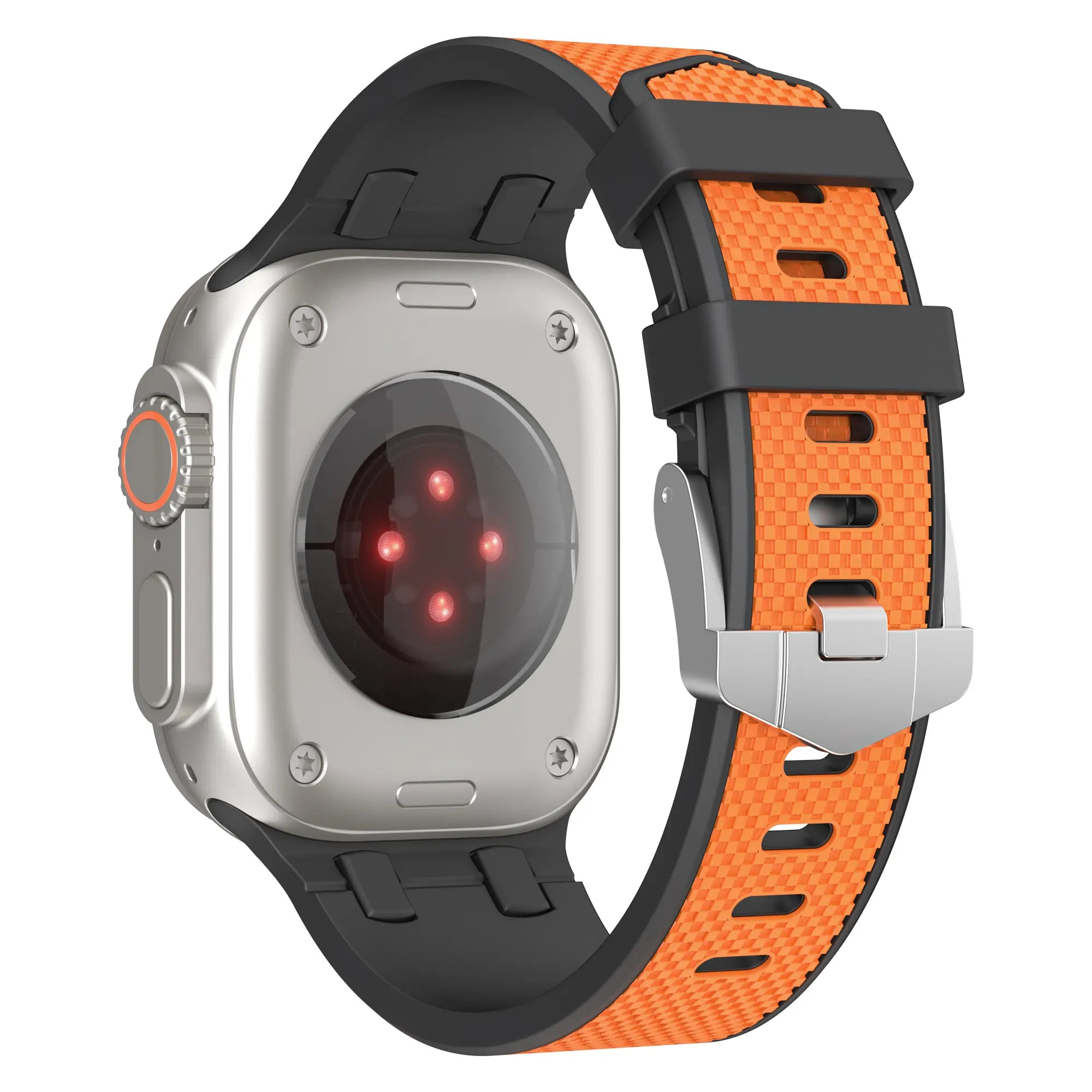 Apple Watch sport grain band (zwart/oranje)