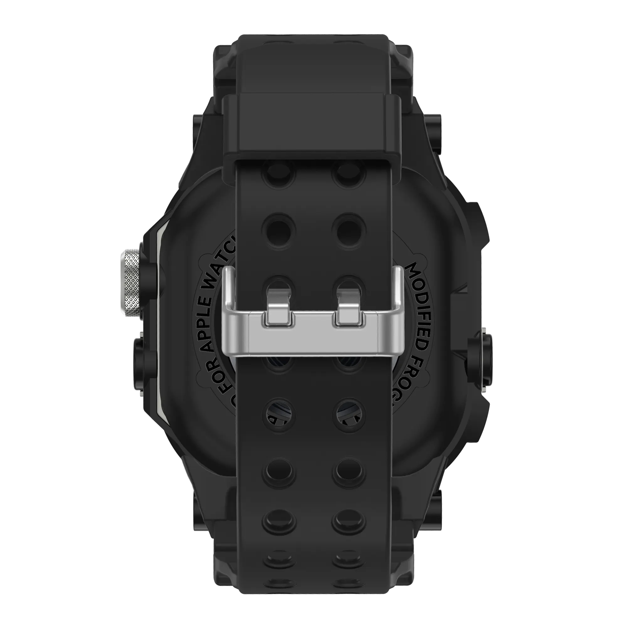 Bandz Apple Watch Ultra TPU band met case (zwart met titanium)