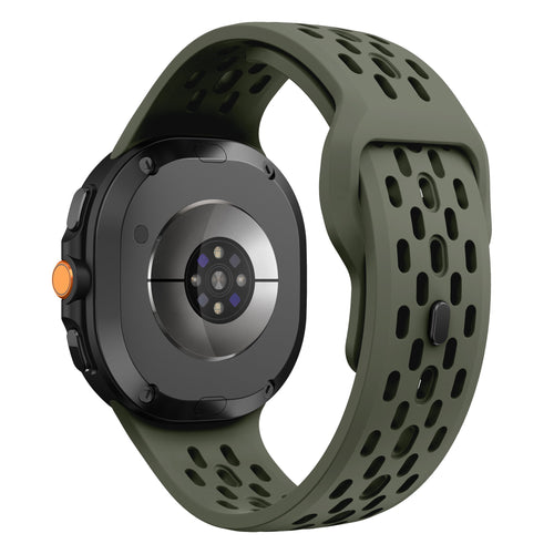 Samsung Galaxy Watch 8 - 44mm siliconen air bandje (legergroen)