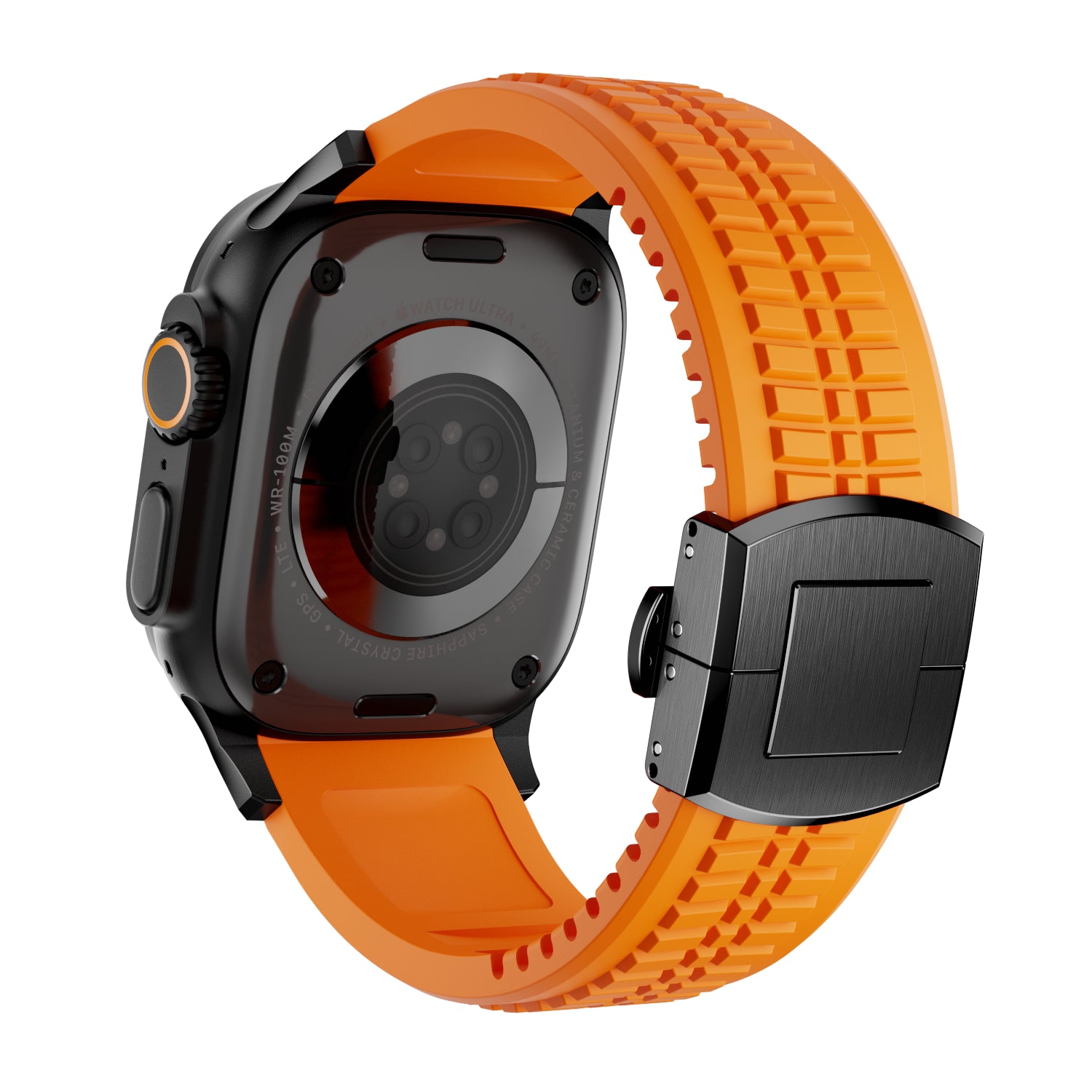 Apple Watch Ultra premium siliconen band (oranje)