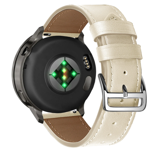 Bandz Garmin Vivomove Style lederen band 'Deluxe' (beige)