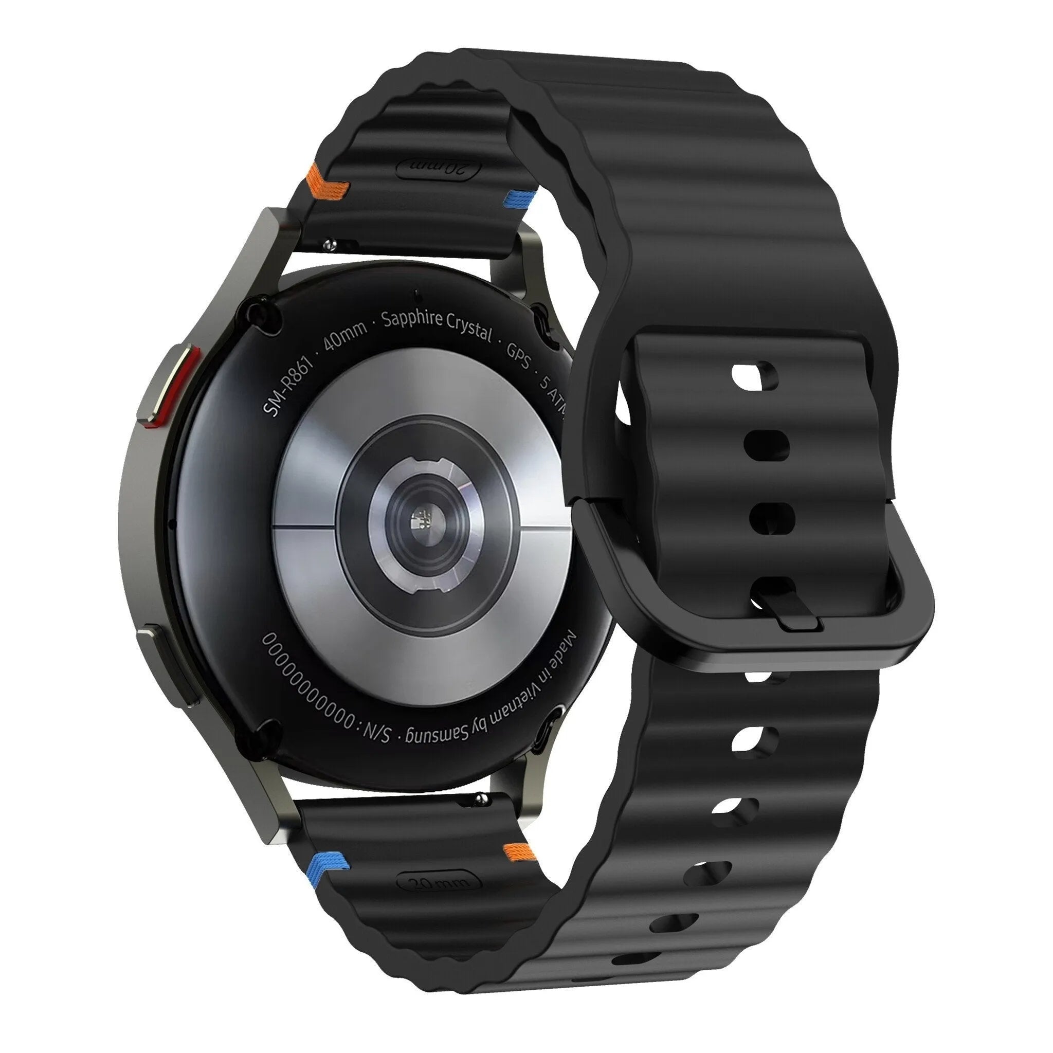 Suunto Race (S) Wave Silicone Strap (Black)