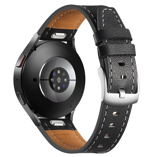 Fossil Gen 6 - 42mm 'one push' leren bandje (zwart)