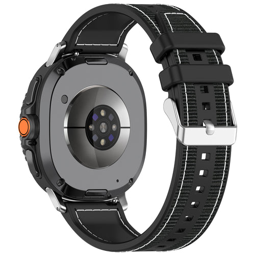 Samsung Galaxy Watch 9 - 40mm nylon hybrid bandje (zwart)