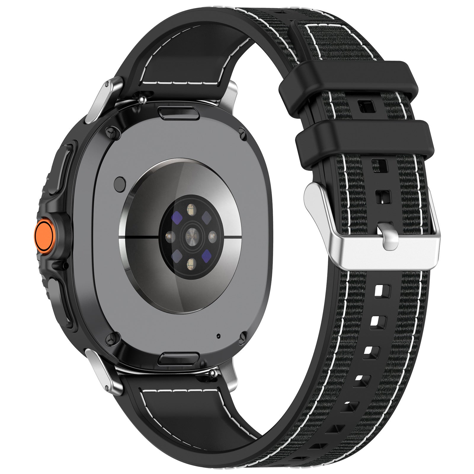Samsung Galaxy Watch 9 - 40mm nylon hybrid bandje (zwart)