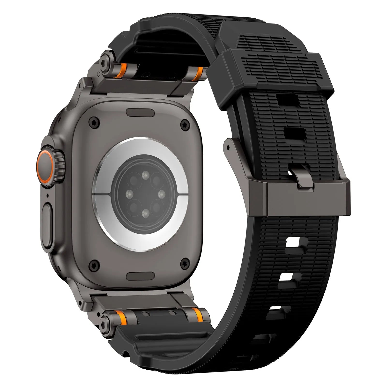 Apple Watch 'Adventurer' siliconen band (zwart met zwart)
