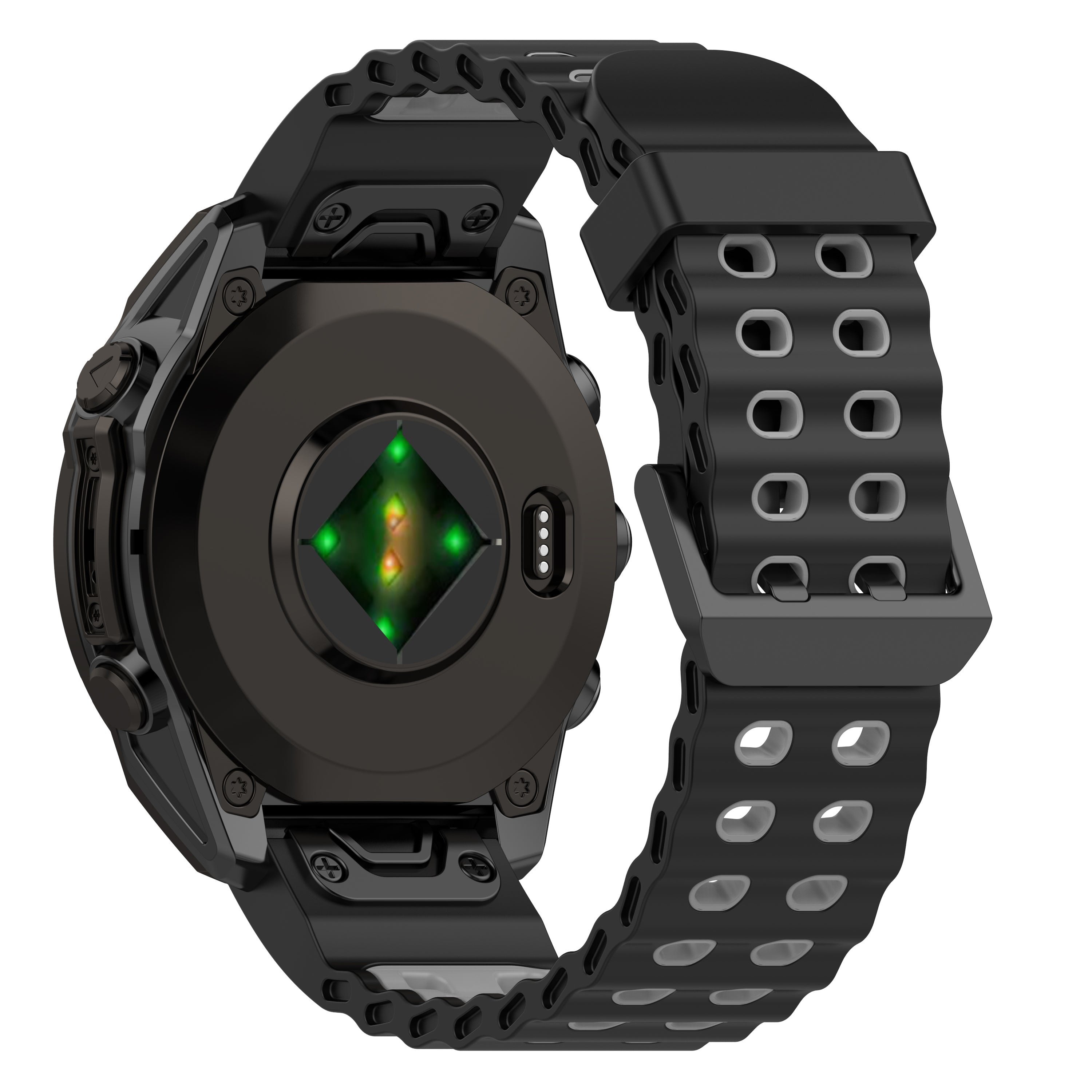Garmin Tactix 7 Pro wave sport band (zwart/grijs)