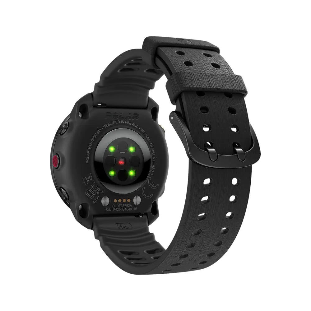 Polar Grit X2 Pro silicone grain band (zwart)