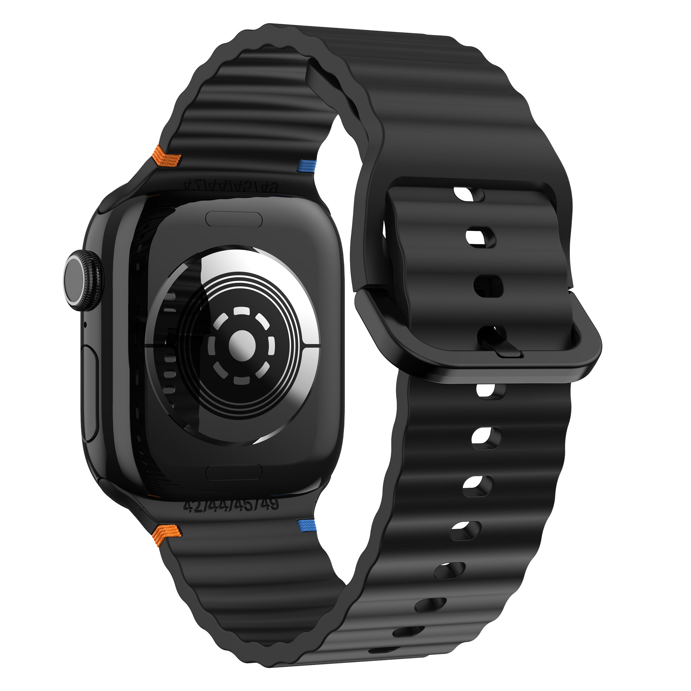 Apple Watch Ultra Wave Silicone Strap (Black)