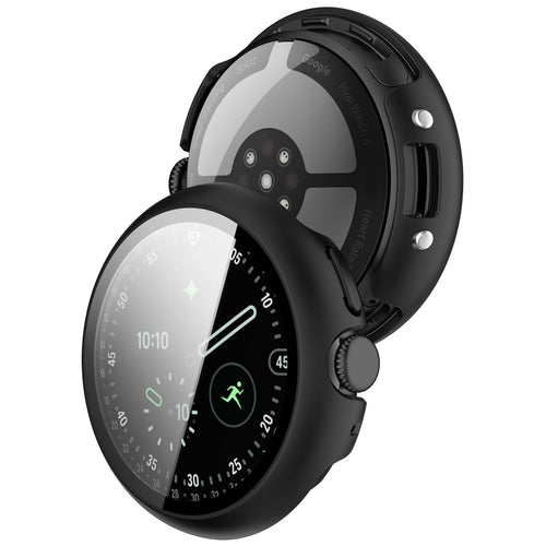 Google Pixel Watch 4 - 45mm hard case met glas (zwart)