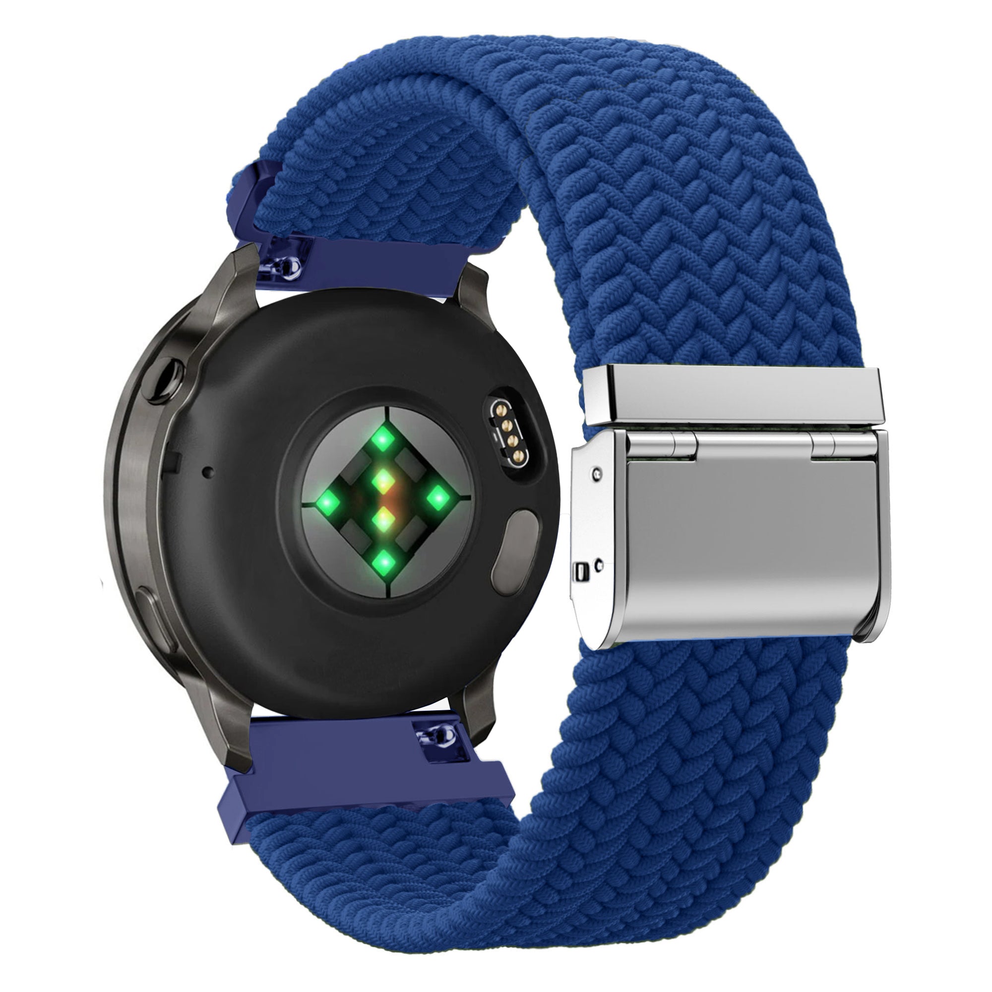Bandz Garmin Forerunner 570 - 42mm gevlochten nylon band (blauw)