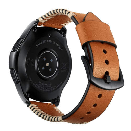 Huawei Watch GT 6 Pro - 46mm Stitched leren band (bruin)