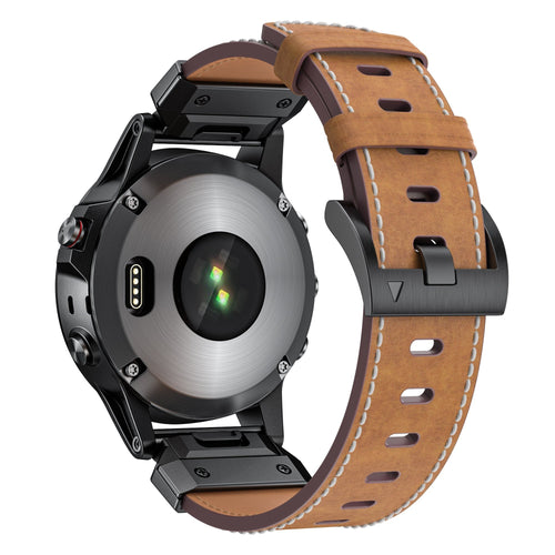 Garmin Approach S70 - 47mm Genuine Leather Strap (Brown)