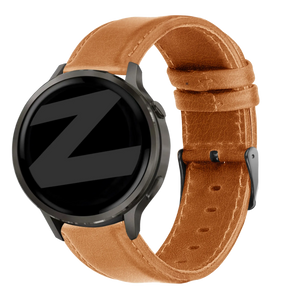 Bandz Garmin Vivoactive 4 Leather Strap 'Classic' (Brown)