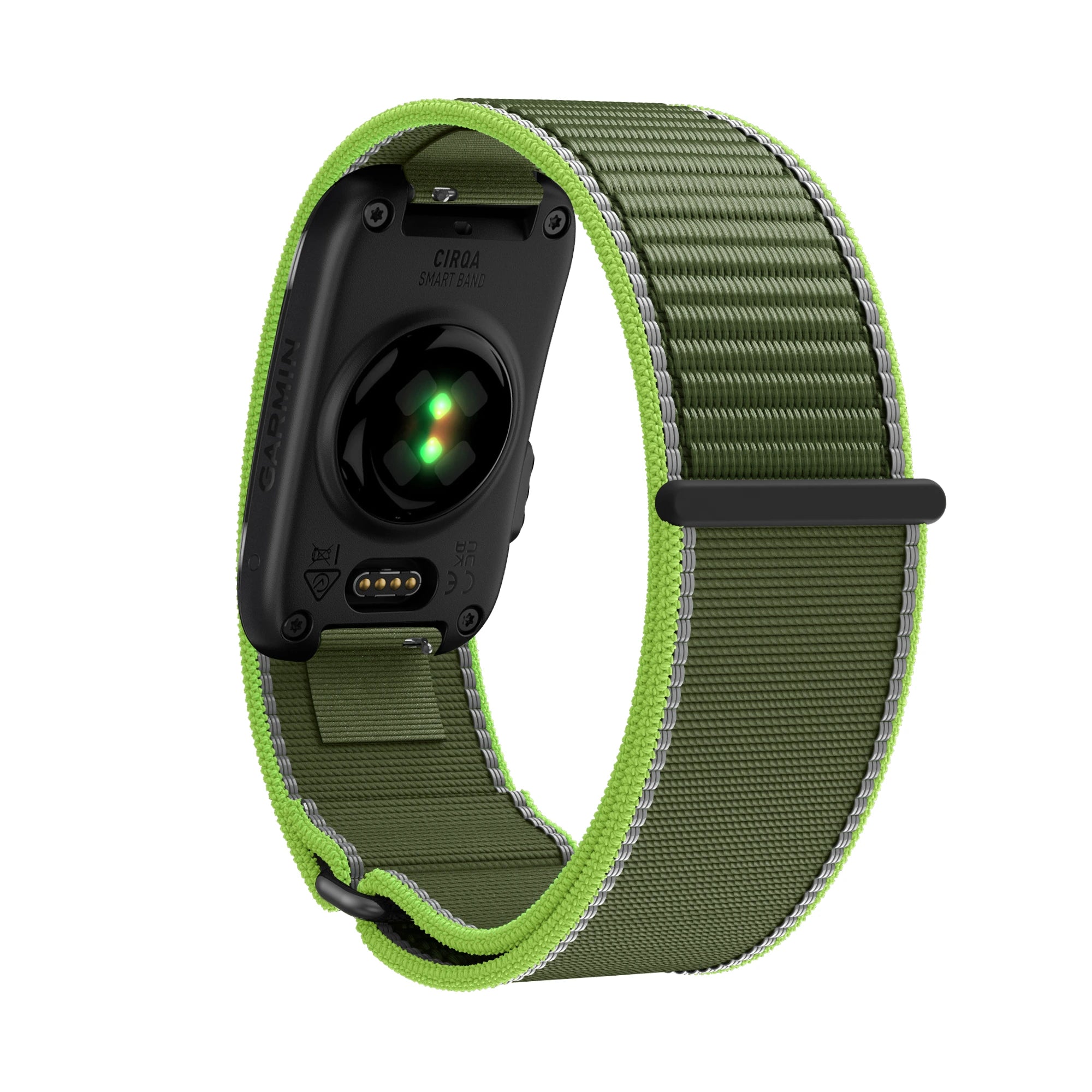 Bandz Garmin Cirqa nylon band 'Classic' (neon groen)