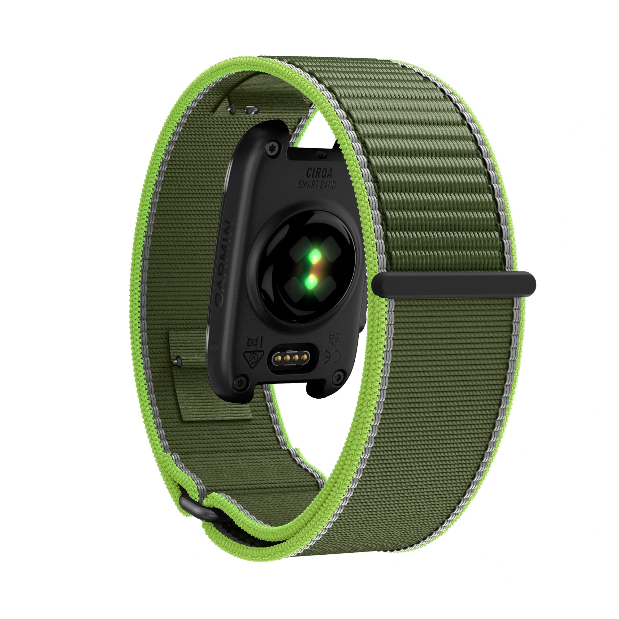 Bandz Garmin Cirqa nylon band 'Classic' (neon groen)