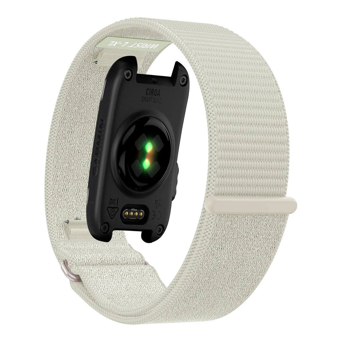 Nylon Strap 'Classic', starlight, on a watch, 3/4 rear view