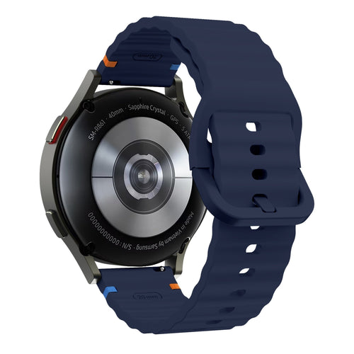Huawei Watch Ultimate wave siliconen bandje (donkerblauw)