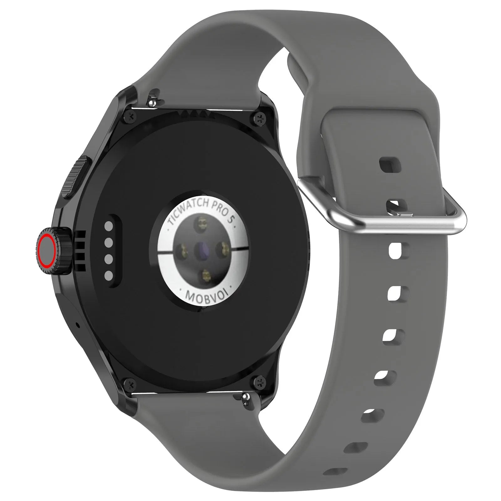 TicWatch Pro 5 Enduro siliconen gesp band (donkergrijs)