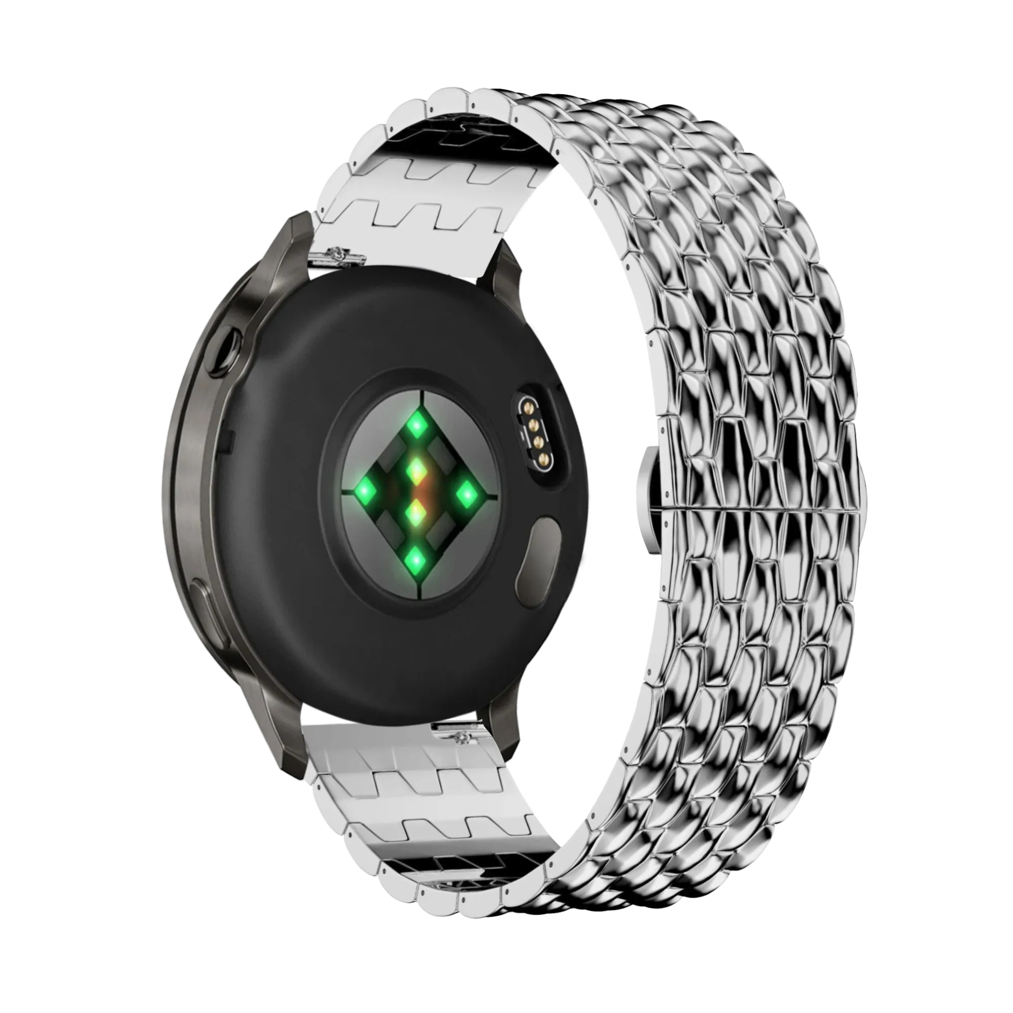 Bandz Garmin Forerunner 70 Steel Strap 'Dragon' (Silver)