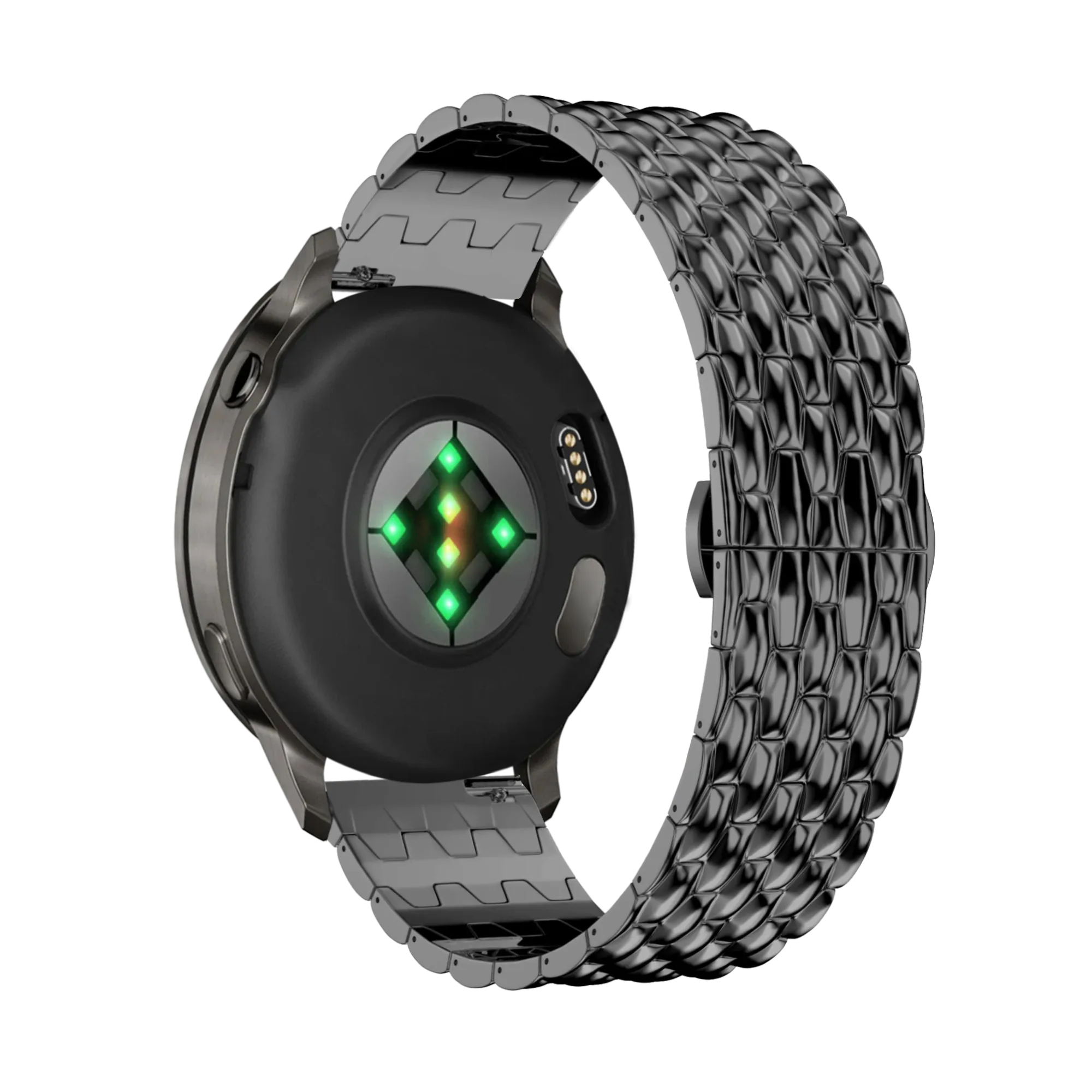 Bandz Garmin Forerunner 170 Steel Strap 'Dragon' (Black)