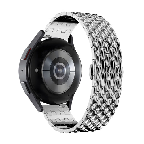 Bandz Garmin Vivoactive 6 Steel Strap 'Dragon' (Silver)