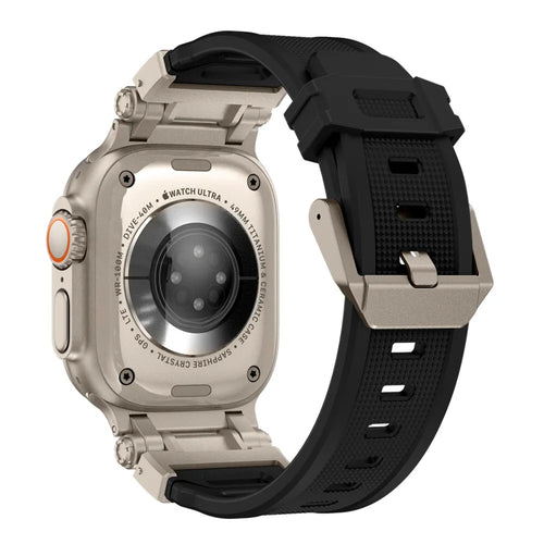 Silicone Strap 'Explorer', on a watch, 3/4 rear view