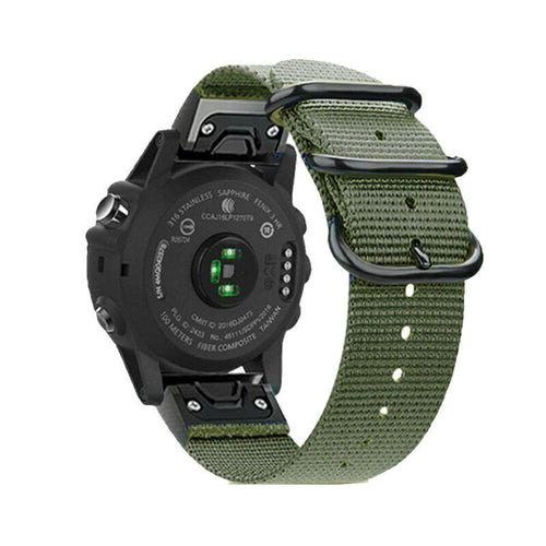Garmin Fenix 5x / 6x nylon gesp band (groen)