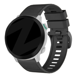 Bandz Garmin Tactix 8 - 47mm siliconen band met gesp (zwart)