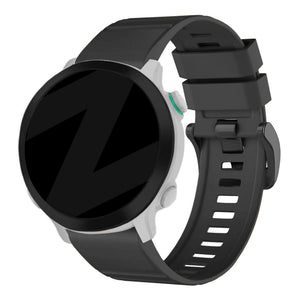 Bandz Garmin Approach S70 - 47mm siliconen band met gesp (zwart)