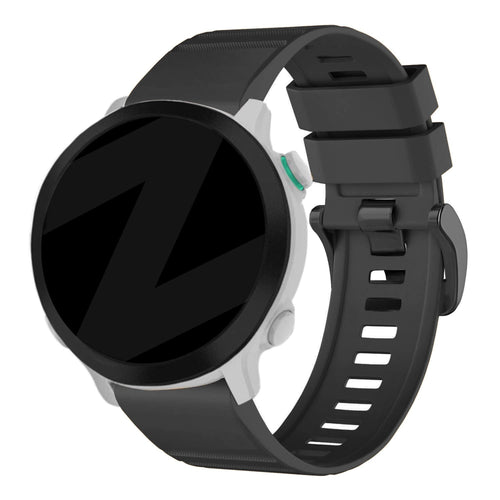 Bandz Garmin Approach S70 - 47mm siliconen band met gesp (zwart)