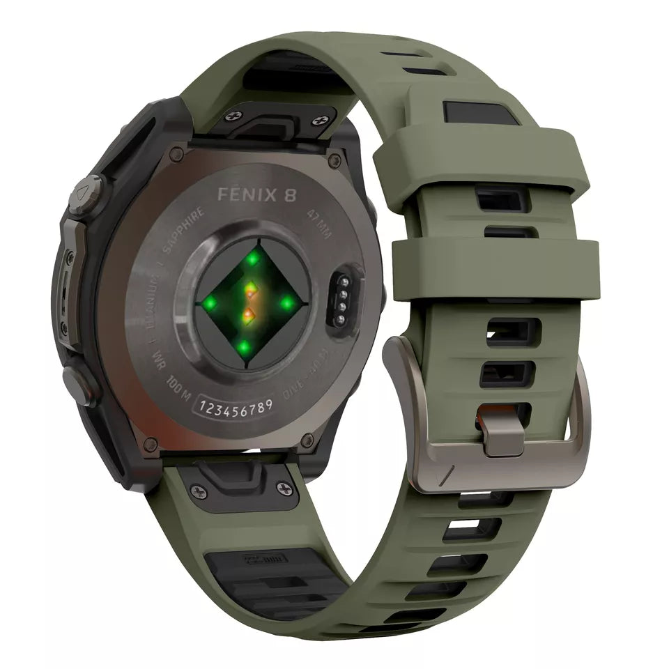 Garmin Instinct 3 - 50mm sport gesp band (olijfgroen/zwart)
