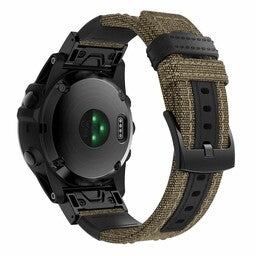 Garmin Instinct 3 - 45mm nylon hybrid bandje (beige)