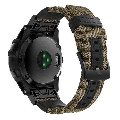 Garmin Forerunner 970 Nylon Hybrid Strap (Beige)