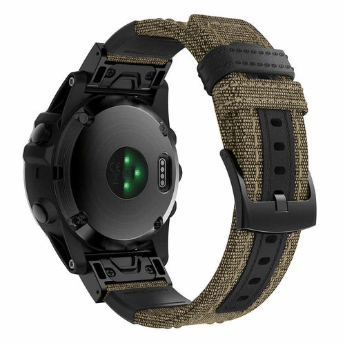 Garmin Forerunner 965 nylon hybrid bandje (beige)