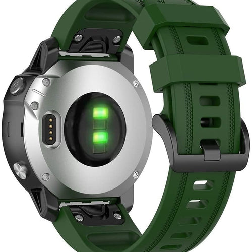 Garmin Descent Mk3(i) - 43mm siliconen bandje (legergroen)