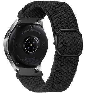 Geweven nylon bandje 20mm - universeel - zwart