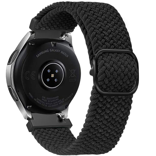 Geweven nylon horlogeband 22mm - universeel -  zwart