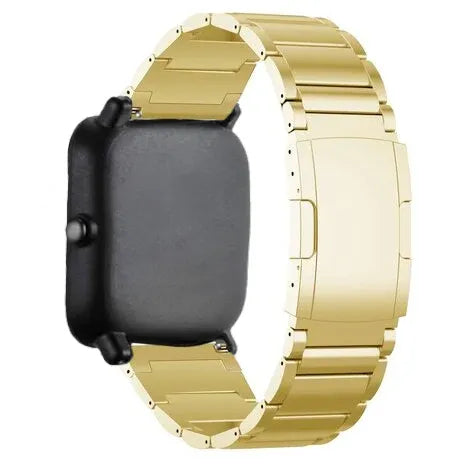 Titanium Strap, gold, on a watch, 3/4 rear view