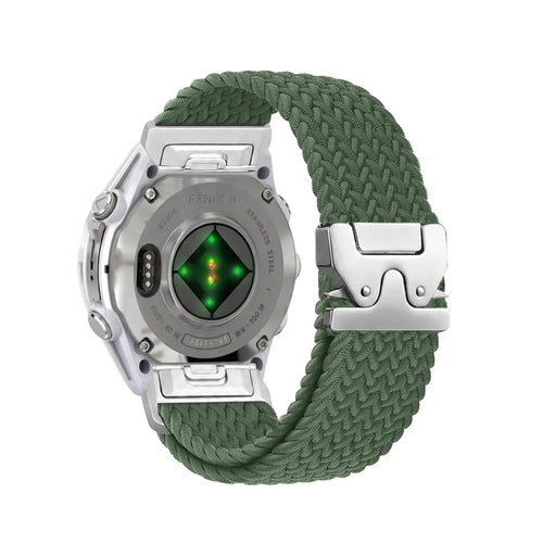 Garmin Approach S62 Braided Strap P-Buckle (Green with Silver)