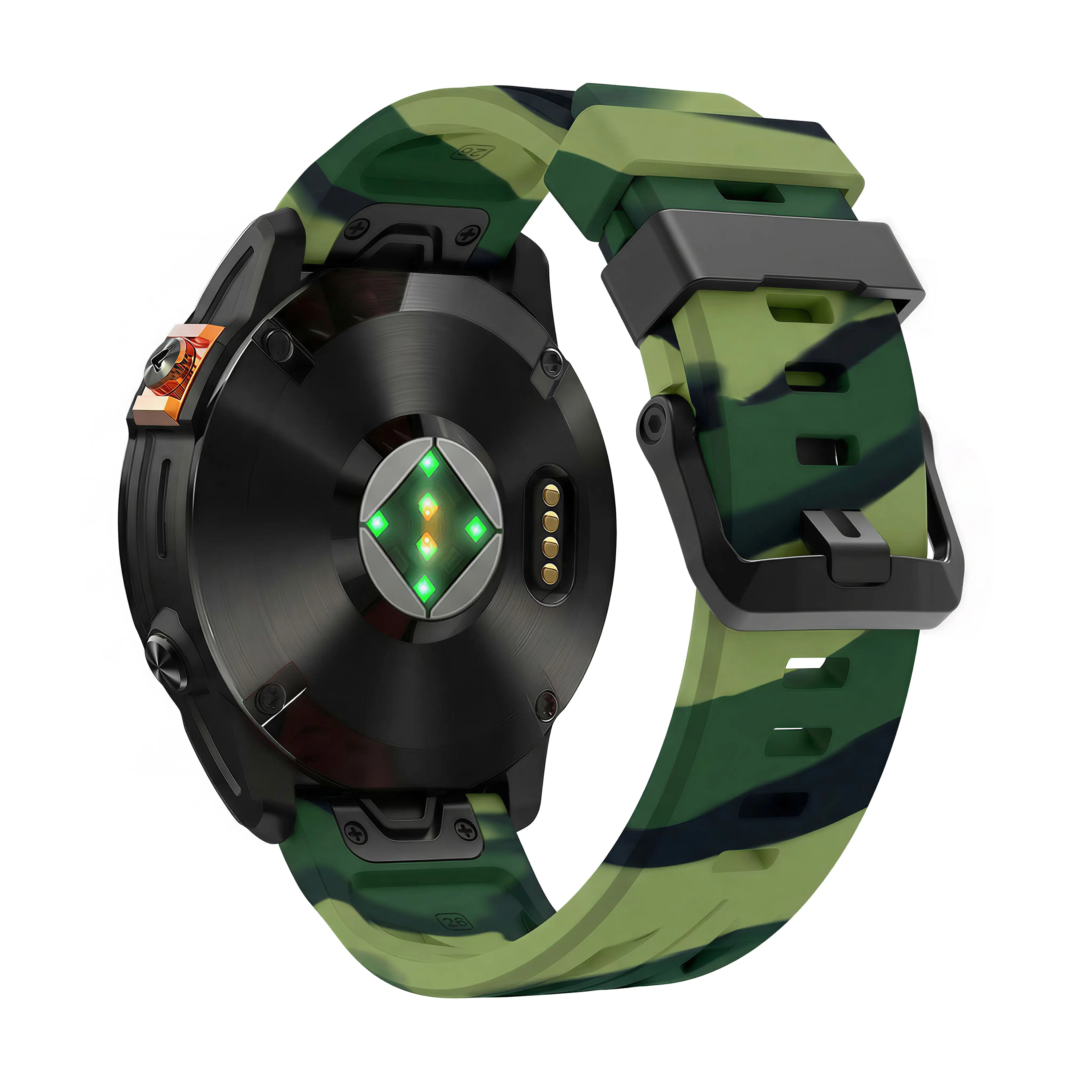 Garmin Instinct E - 45mm Race Silicone Strap (Green Camouflage)