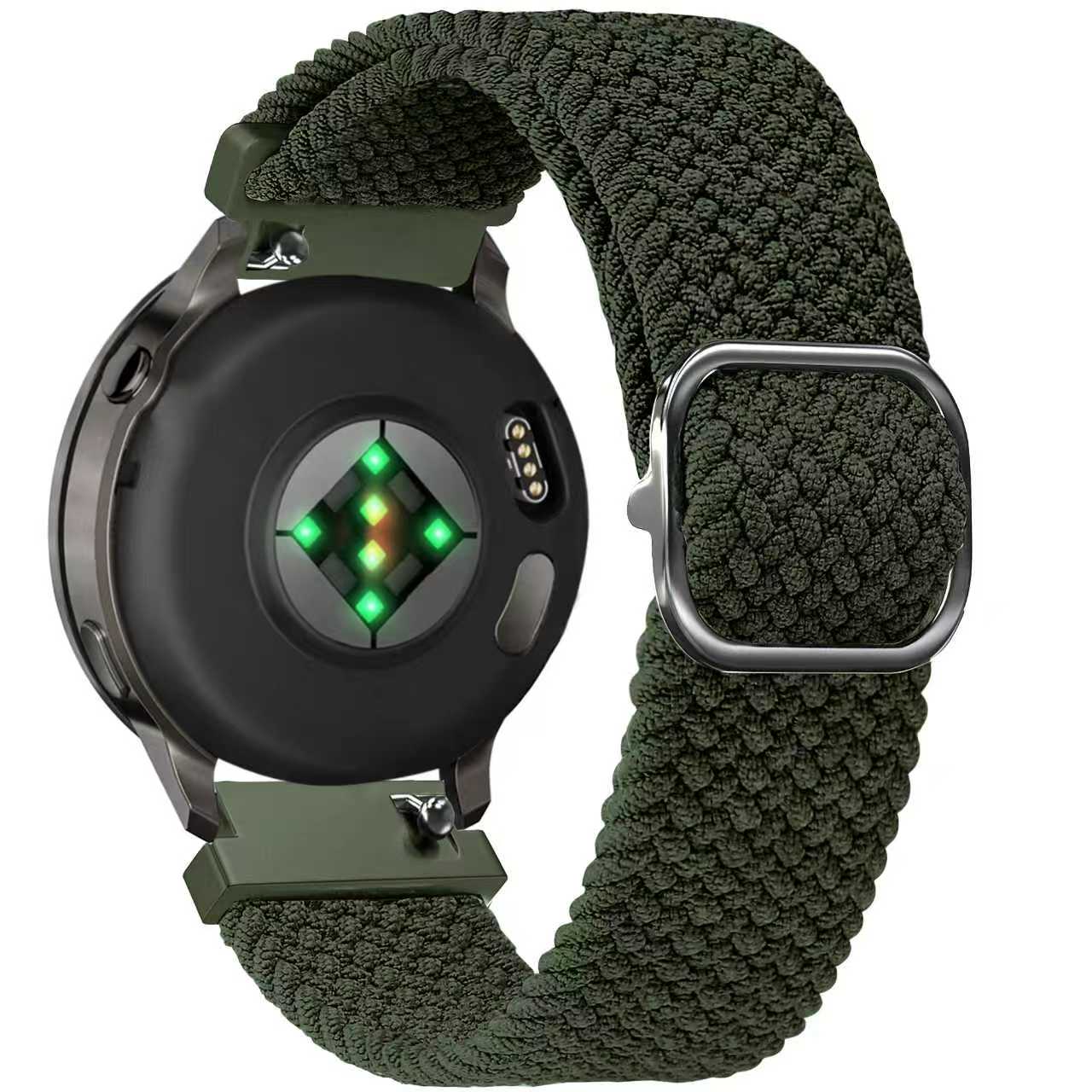 Bandz Garmin Forerunner 255s Adjustable Braided Strap (Green)