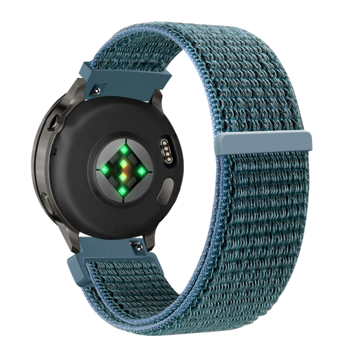 Bandz Garmin Forerunner 265s nylon loop band (groen-grijs)