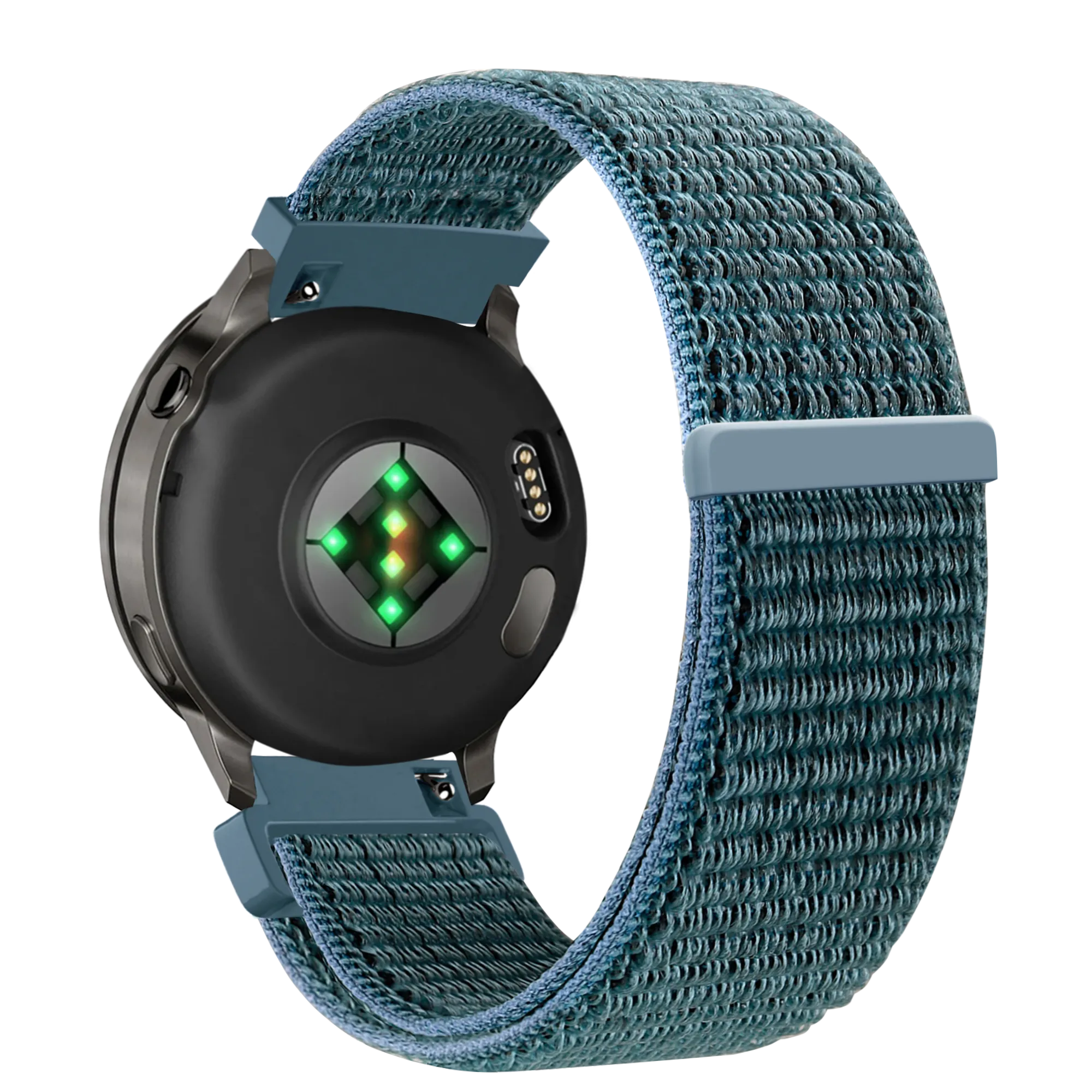 Bandz Garmin Forerunner 265s nylon loop band (groen-grijs)