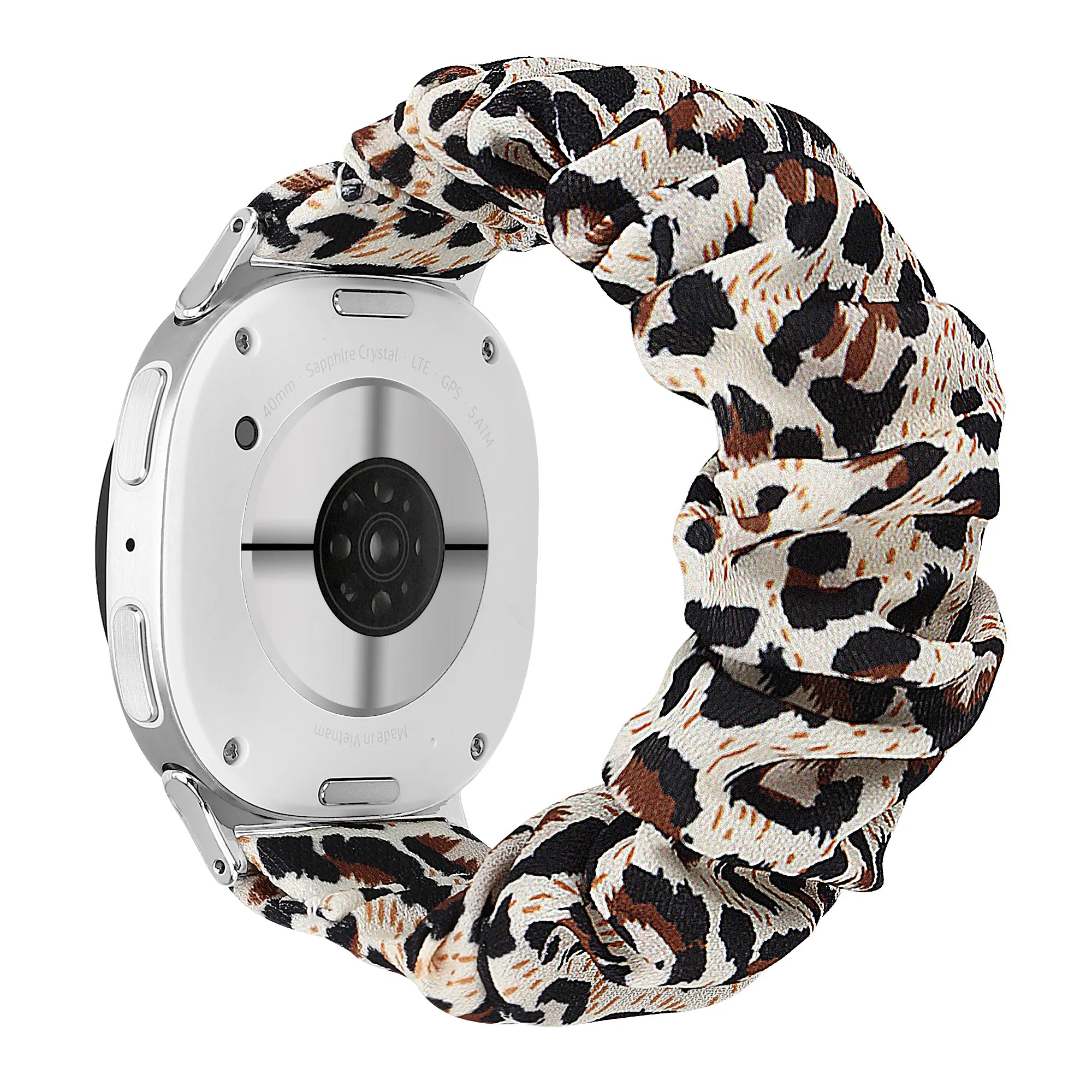 Samsung Galaxy Watch 9 - 44mm Scrunchie Strap (Leopard)