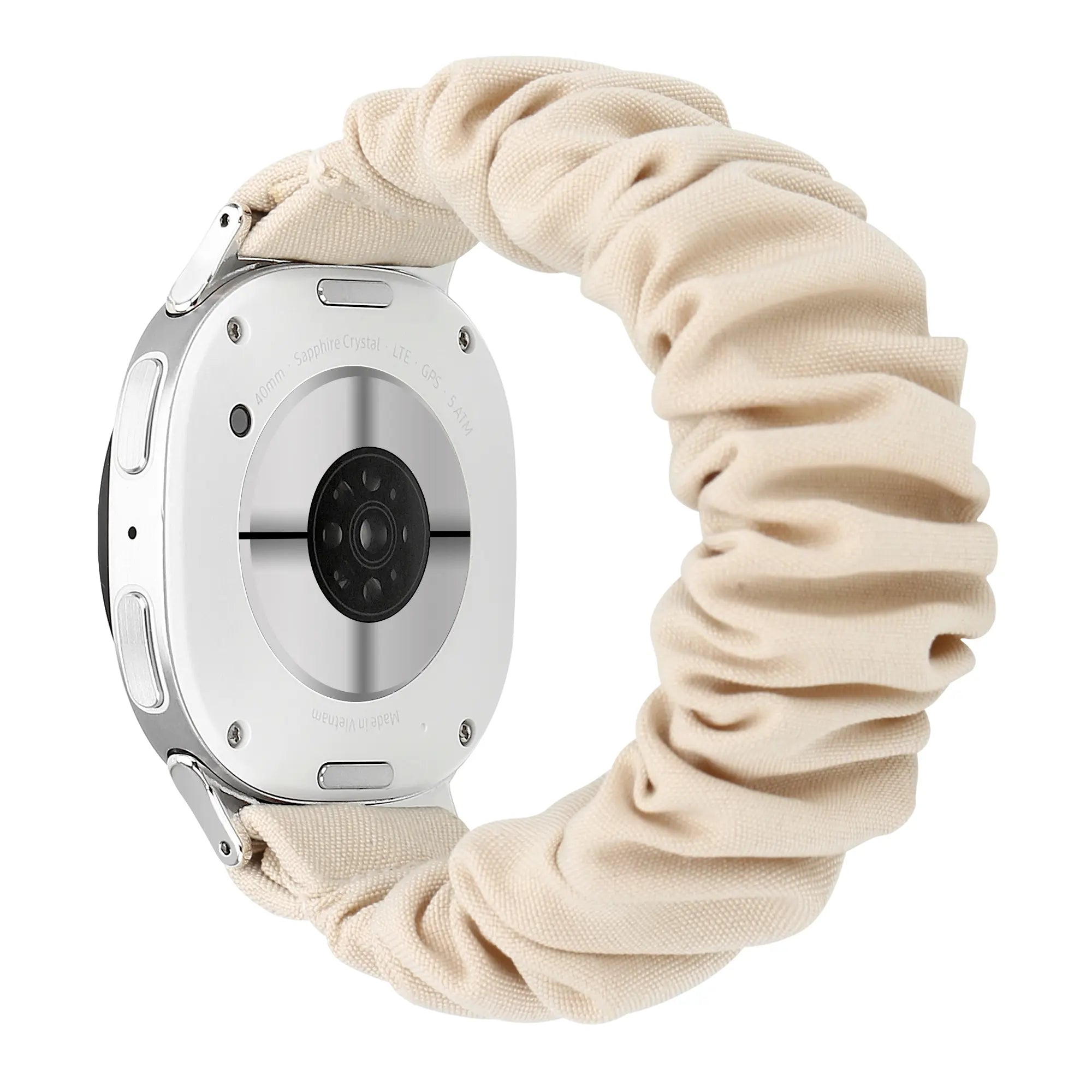 Samsung Galaxy Watch 9 - 44mm Scrunchie Strap (Starlight)