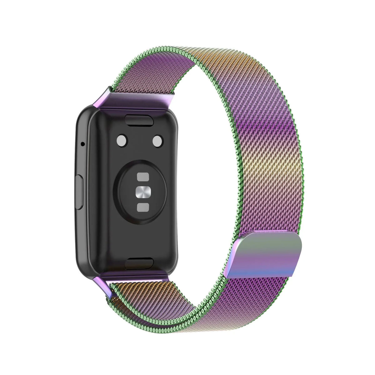 Milanese Strap, on a watch, 3/4 rear view