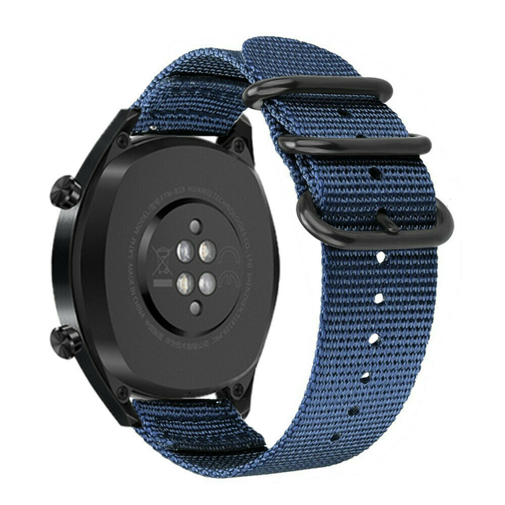 Huawei Watch GT 5 - 46mm nylon gesp bandje (blauw)